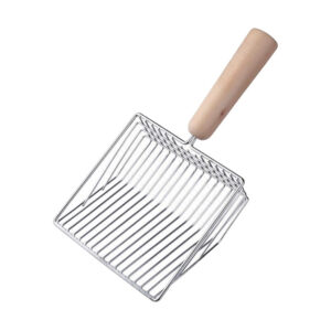 Cat Metal Litter Scoop With Wooden Handle 1.jpg