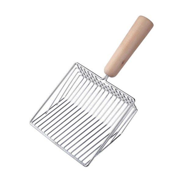 Cat Metal Litter Scoop With Wooden Handle 1.jpg