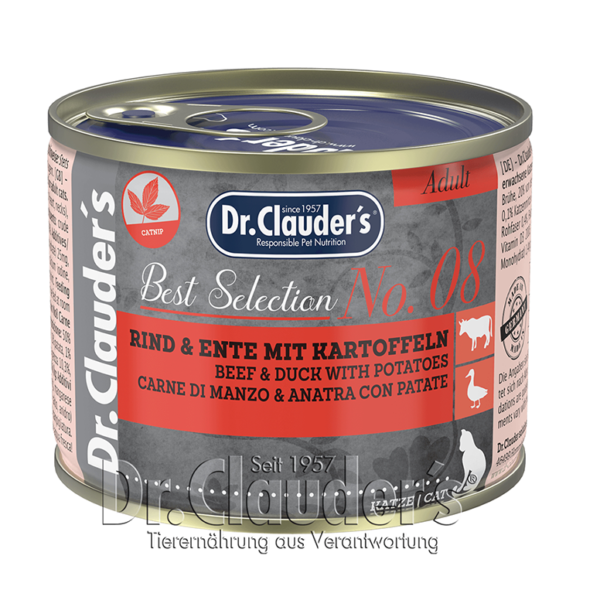 Dr.Clauders Best Selection No.8 Cat Wet Food With Beef Duck With Potatoes 200G 1.png