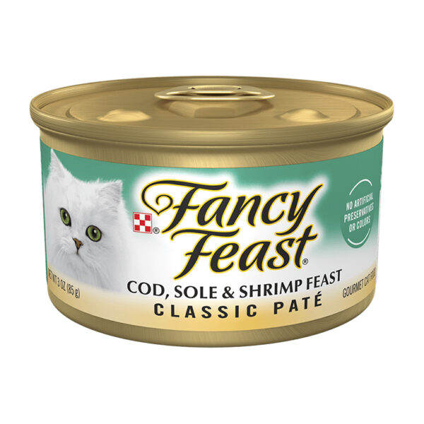 Fancy Feast Classic Pate Cod Sole Shrimp Gourmet Wet Cat Food 85G 1.jpg