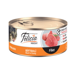 Felicia Sterilised Fillet Beef In Gravy Adult Cat Wet Food 85G 1.jpg