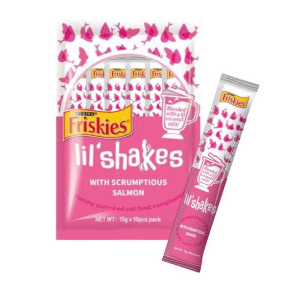 Friskies Lil Shakes Pet Snacks For Cats With Scrumptious Salmon.150G 15G X 10 Sachets 1.jpg