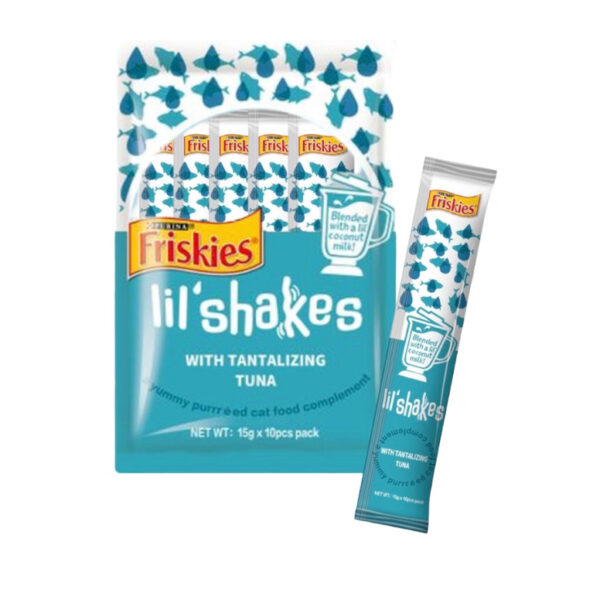 Friskies Lil Shakes Pet Snacks For Cats With Tantalizing Tuna.150G 15G X 10 Sachets 1.jpg