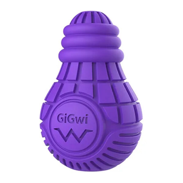 Gigwi Bulb Rubber Treat Dispenser Dog Toy Size L Purple 1.jpg