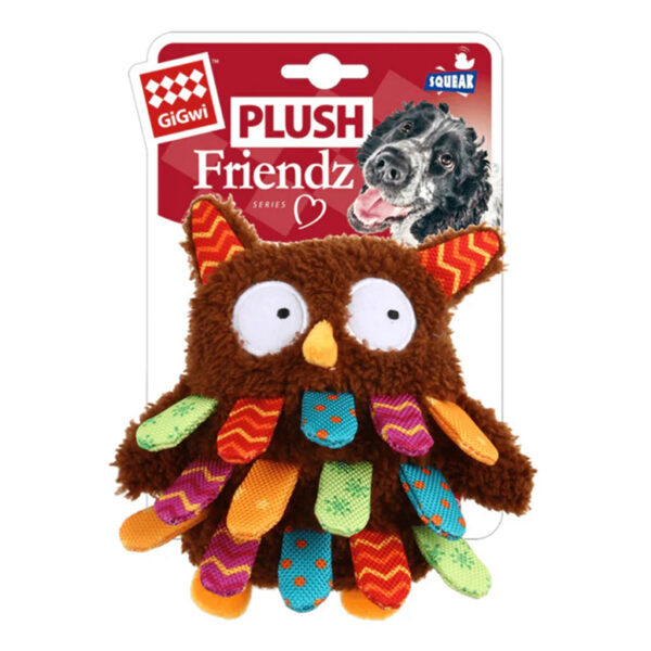 Gigwi Dog Toy Plush Friendz Owl With Squeaker Size 16cm 1.jpg