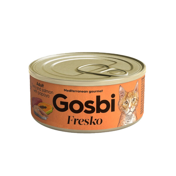 Gosbi Fresko Tuna With Salmon And Papaya In Gravy 70G 1.jpg