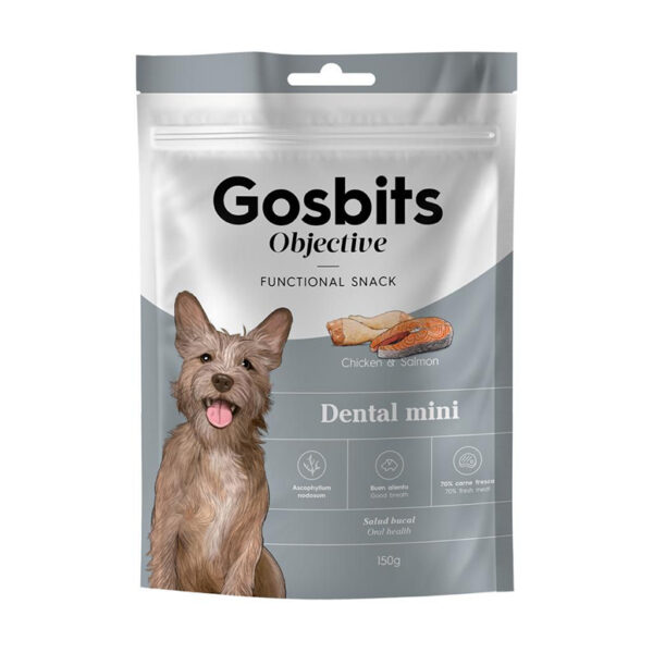 Gosbits Objective Mini Dental Dog Treat Chicken Salmon 150G 1.jpg