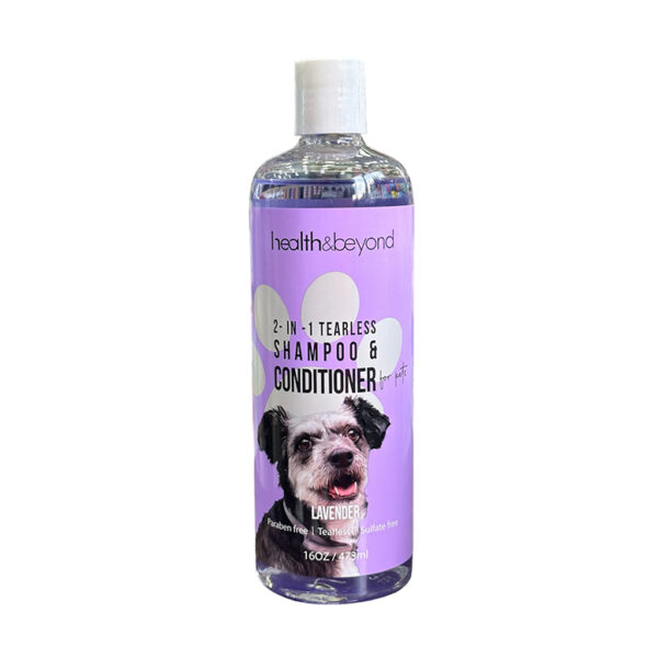 Health Beyond 2 In 1 Tearless Shampoo Conditioner Lavender For Cats Dogs 473Ml 1.jpg