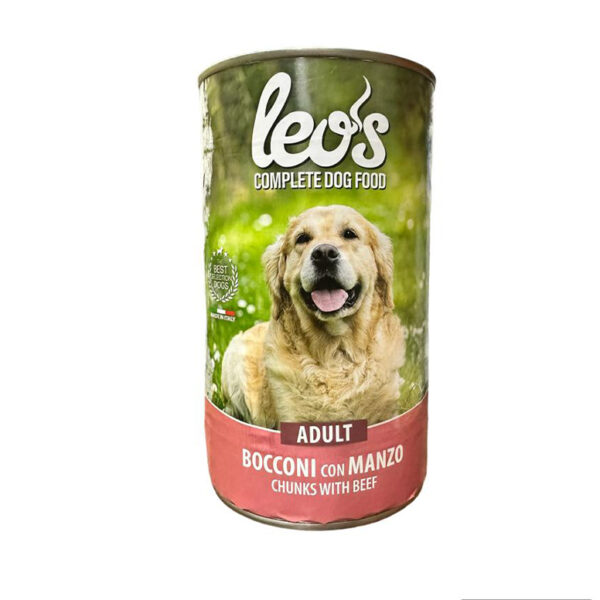 LeoS Chunks With Beef Complete Adult Dog Food In Gravy 1230G.jpg