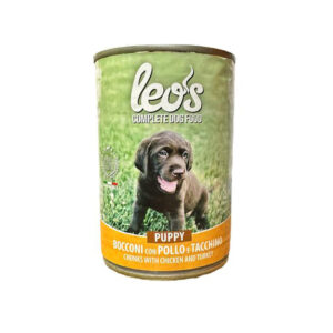 LeoS Chunks With Chicken Turkey Complete Puppy Dog Food In Gravy 415G.jpg