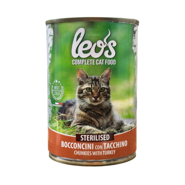 LeoS Sterilised Wet Food Chunks With Turkey 415G.jpg