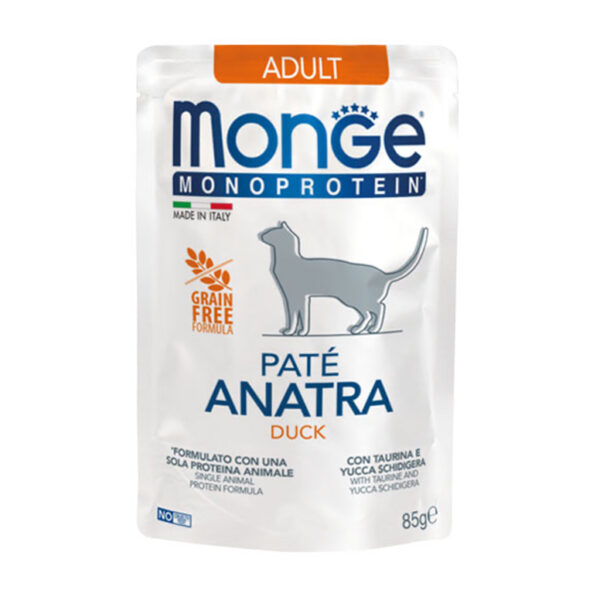 Monge Monoprotein Adult Cat Wet Food Pate With Duck 85 G 1.jpg