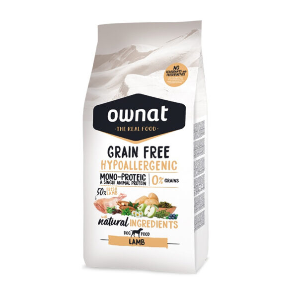 Ownat Grain Free Hypoallergenic Adult Dog Dry Food With Lamb 12Kg 1.jpg