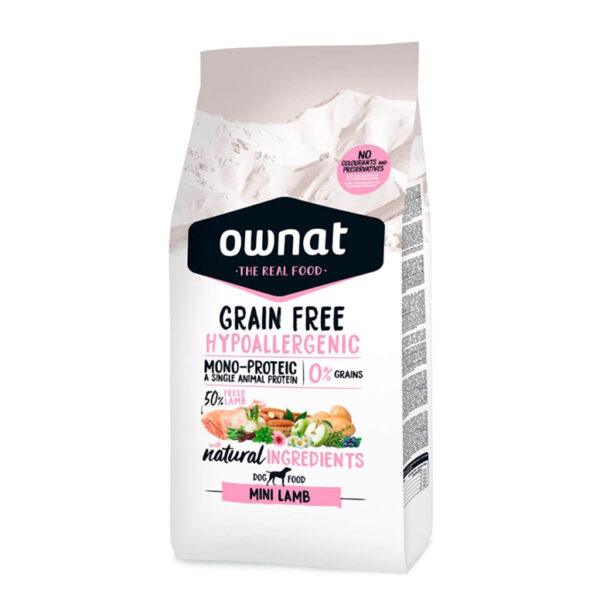 Ownat Grain Free Hypoallergenic Mini Lamb Dog Dry Food 3Kg 1.jpg