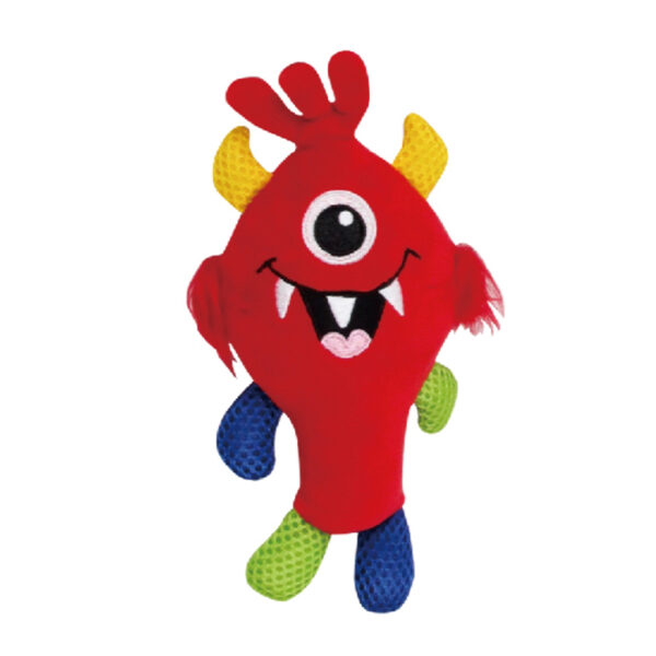 Pawise Monster Plush Pet Toy Red 19cm 1.jpg