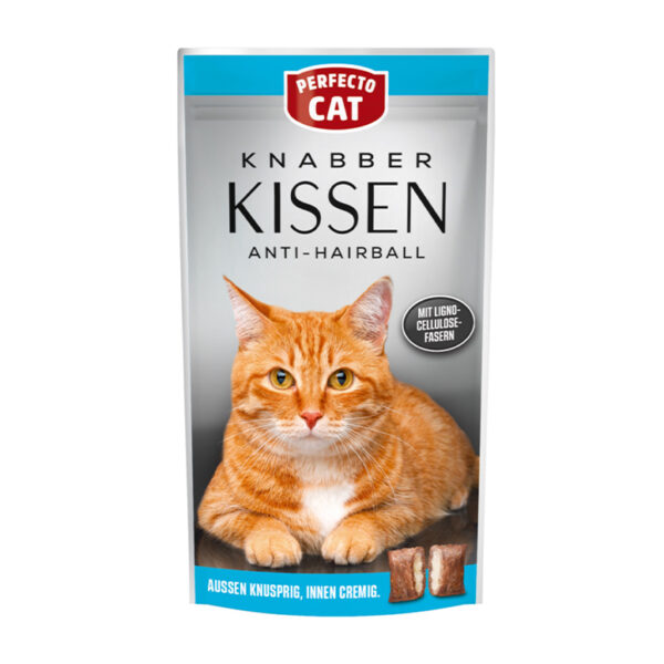 Perfecto Cat Knabber Kissen Anti Hairball Cat Treat 50G 1.jpg