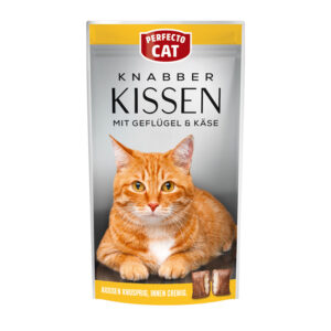 Perfecto Cat Knabber Kissen Cat Treat With Poultry And Cheese 50G 1.jpg