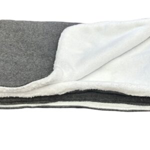 Pet Blanket Fleece Double Face 100X70cm Grey 1.jpg