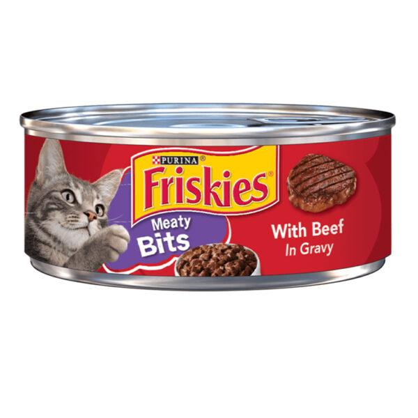 Purina Friskies Meaty Bits With Beef In Gray Cat Wet Food 156G 1.jpg