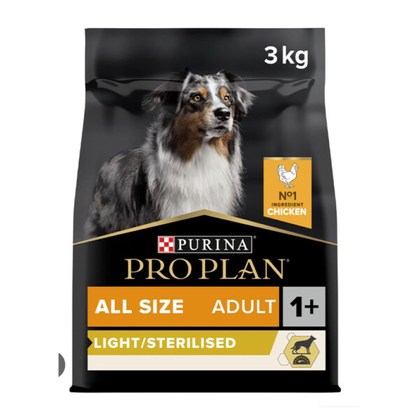 Purina Proplan Opti Weight Light And Sterilised All Size Adult Dog Dry Food Chicken 3Kg 1.jpg