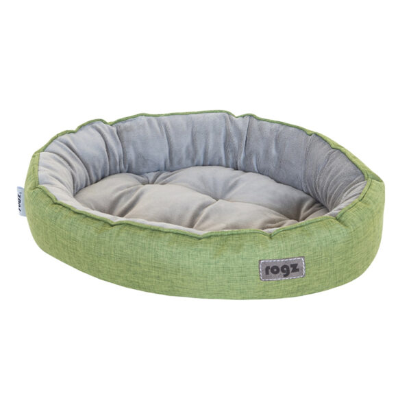 Rogz Cat Bed Oval Green.Medium 56cm Lenght X 39cm Width X 13cm Height 1.jpg