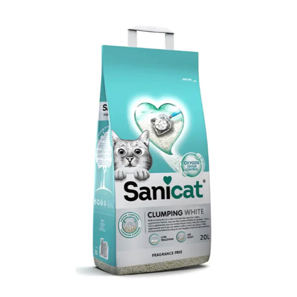 Sanicat Clumping White Cotton Fresh Clumping Cat Litter 20L 1.jpg