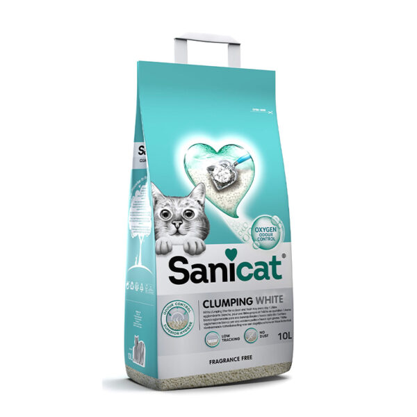 Sanicat Clumping White Unscented Cat Litter 10L 1.jpg