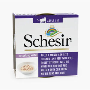 Schesir Chicken And Beef With Rice In Cooking Water 85G 1.jpg