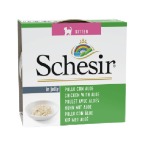 Schesir Chicken With Aloe In Jelly Kitten Wet Food 85G 1.png