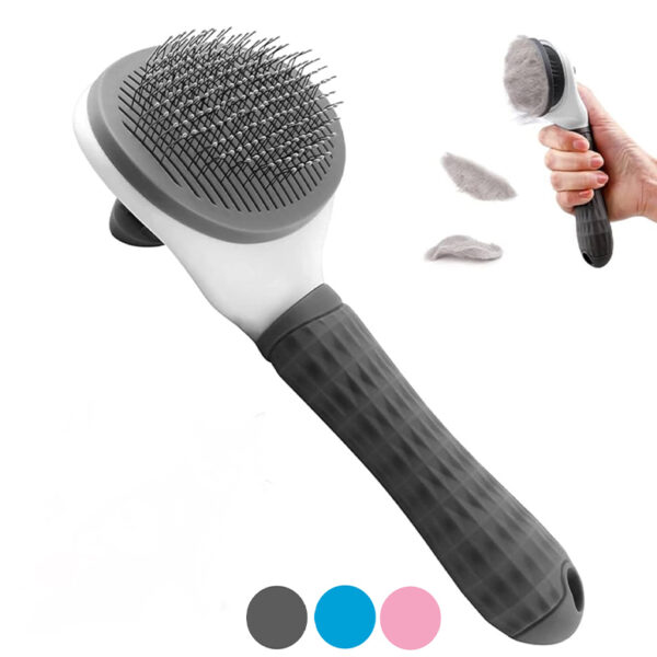 Self Cleaning Slicker Brush For Dogs Cats Available In Pink Blue Grey 1.jpg