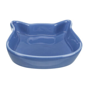 Trixie Ceramic Bowl Blue Cat Face Shape 12cm 1.jpg