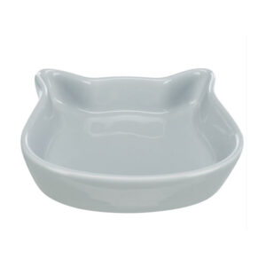 Trixie Ceramic Bowl Grey Cat Face Shape 12cm 1.jpg