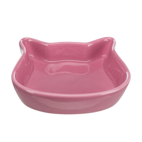 Trixie Ceramic Bowl Pink Cat Face Shape 12cm 1.jpg