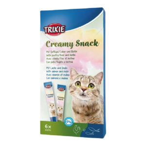 Trixie Creamy Snack 3X Poultry Liver And Biotin 3 X Salmon And Inulin 6 X Tubes 90G 1.png