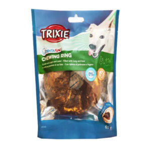 Trixie Dentafun Chewing Ring Dog Treat With Chicken And Filled With Lung And Liver 65G 1.jpg