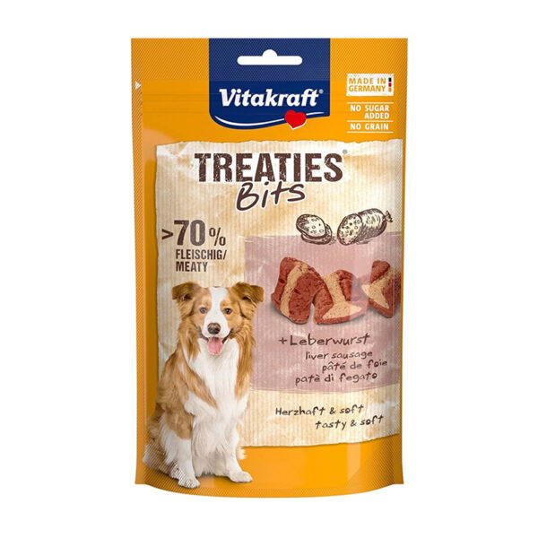 Vitakraft Treaties Bits Dog Treat With Liver Saussage 120G 1.jpg