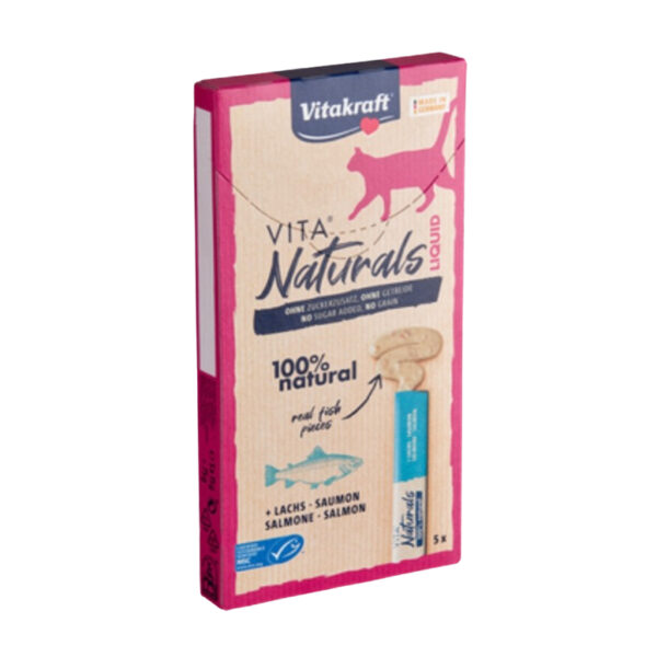 Vitakraft Vita Naturals Liquid With Salmon Creamy Cat Treat 5X Tubes 75G 1.jpg