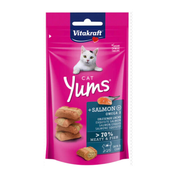 Vitakraft Yums Salmon Omega 3 Cat Treat 40G 1.jpg