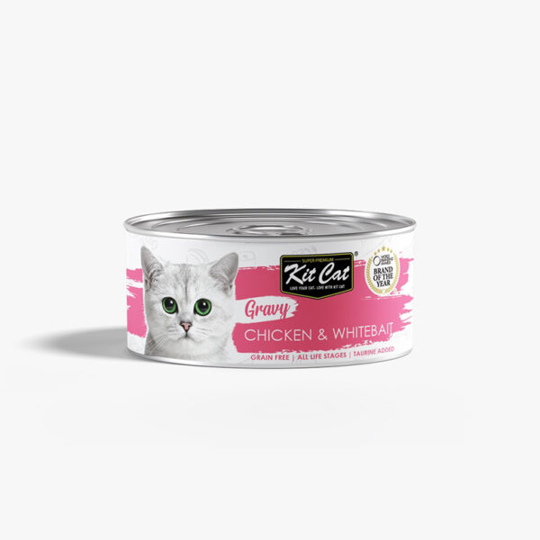 Kit Cat Gravy Canned Food - Chicken & Whitebait 70g